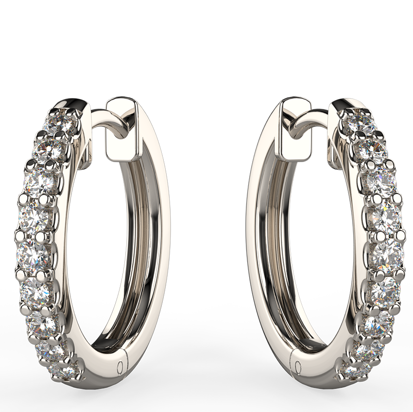 9k or 18k gold diamond hoop earrings - Australian Diamond Network