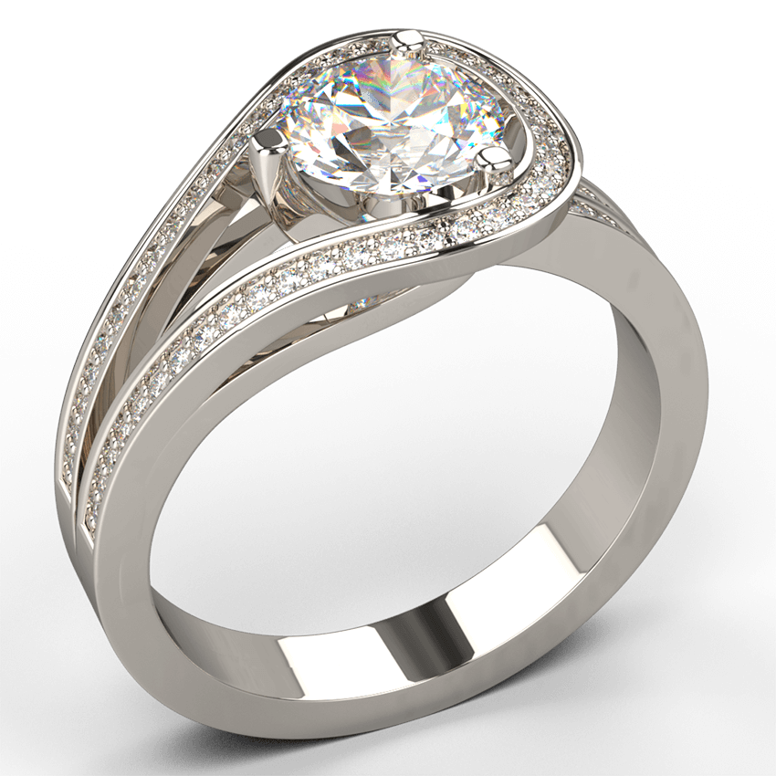 acceptance diamond engagement ring 18k white gold - Australian Diamond Network
