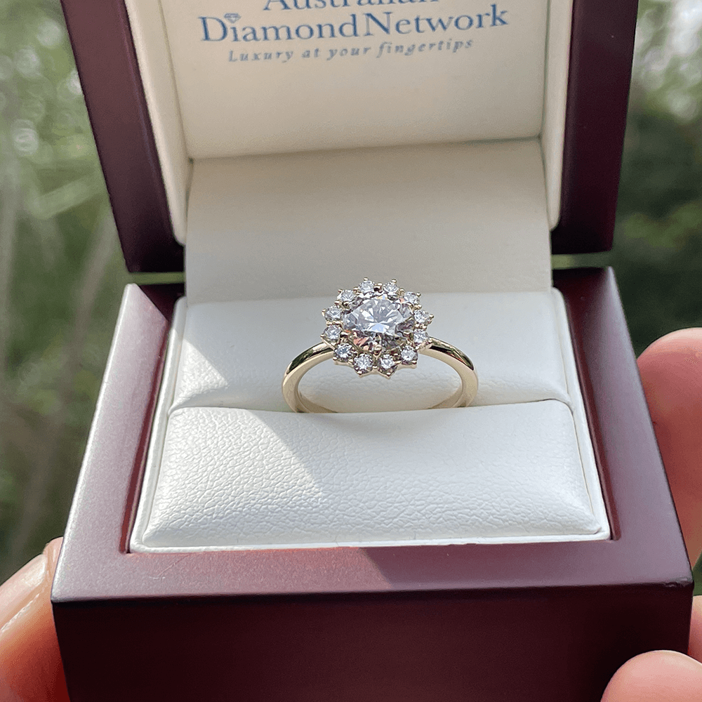 Daybreak Diamond Ring in 18k yellow gold – Australian Diamond Network