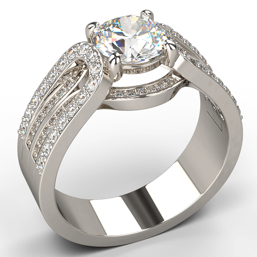 fiducia diamond engagement ring 18kt gold - Australian Diamond Network
