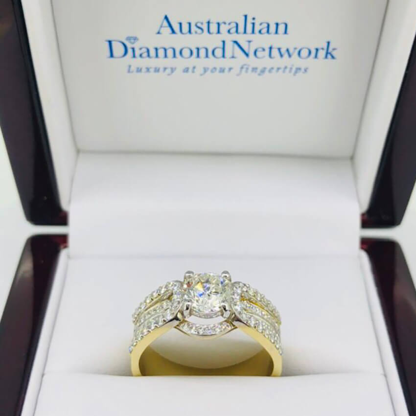 yellow and white gold diamond ring - Australian Diamond Network
