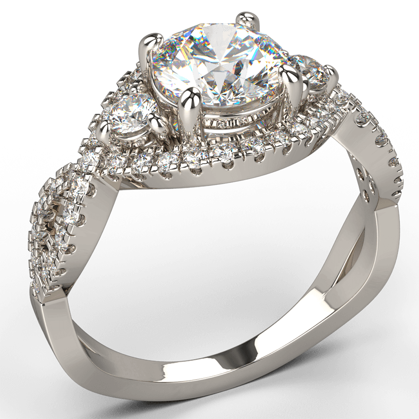 Infini diamond engagement ring 18k white gold - Australian Diamond Network