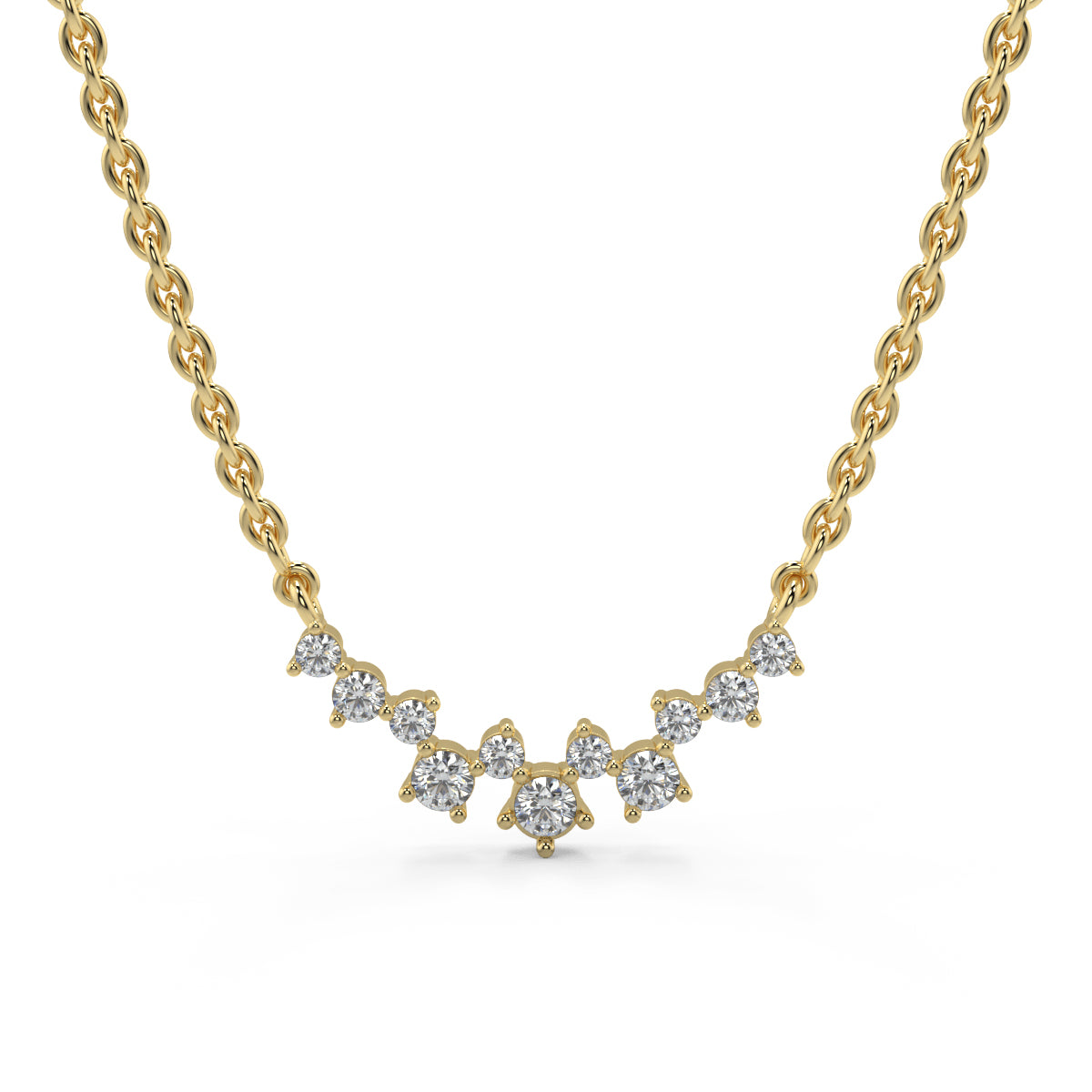 Serenade Diamond Necklace – 18k Yellow Gold