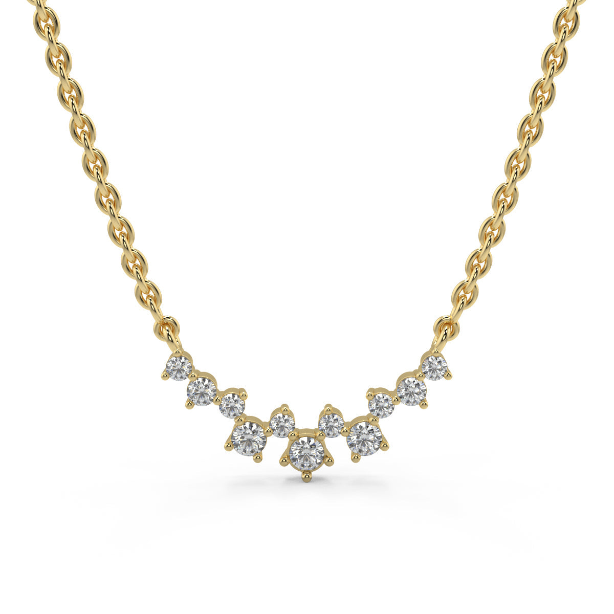 Serenade Diamond Necklace – 18k Yellow Gold