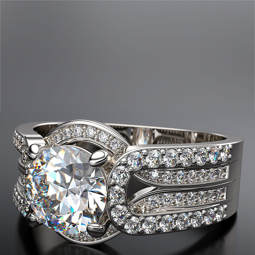 fiducia platinum diamond engagement ring - Australian Diamond Network