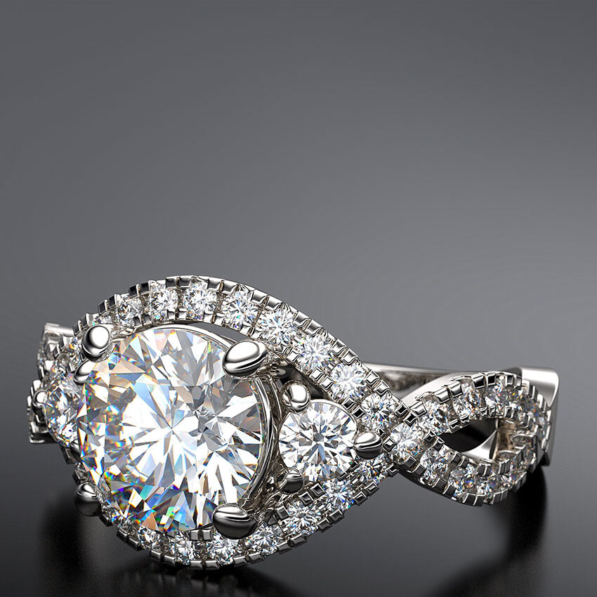 platinum Infini diamond engagement ring - Australian Diamond Network