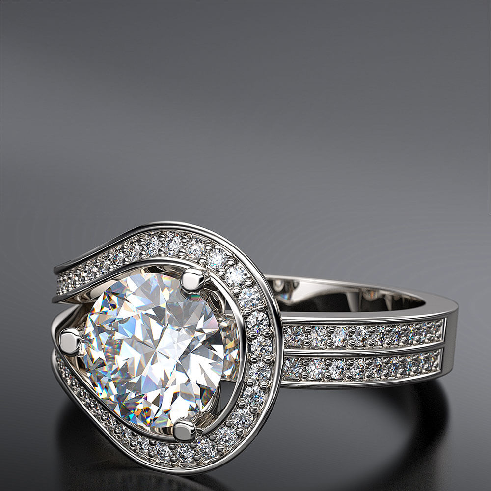 platinum acceptance diamond engagement ring - Australian Diamond Network