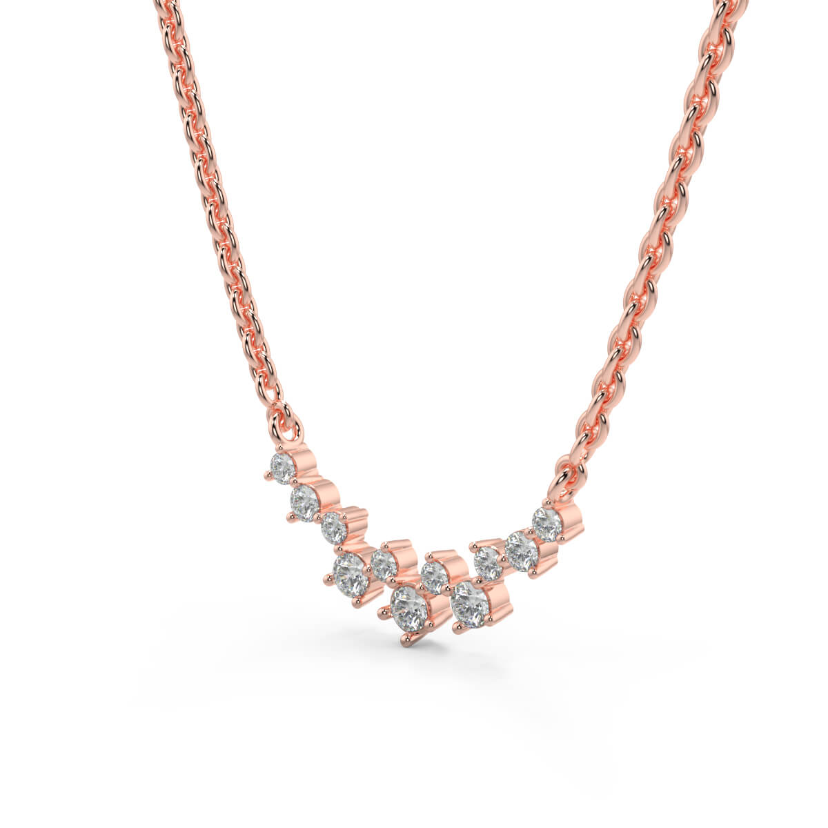 Serenade Diamond Necklace – 18k Rose Gold