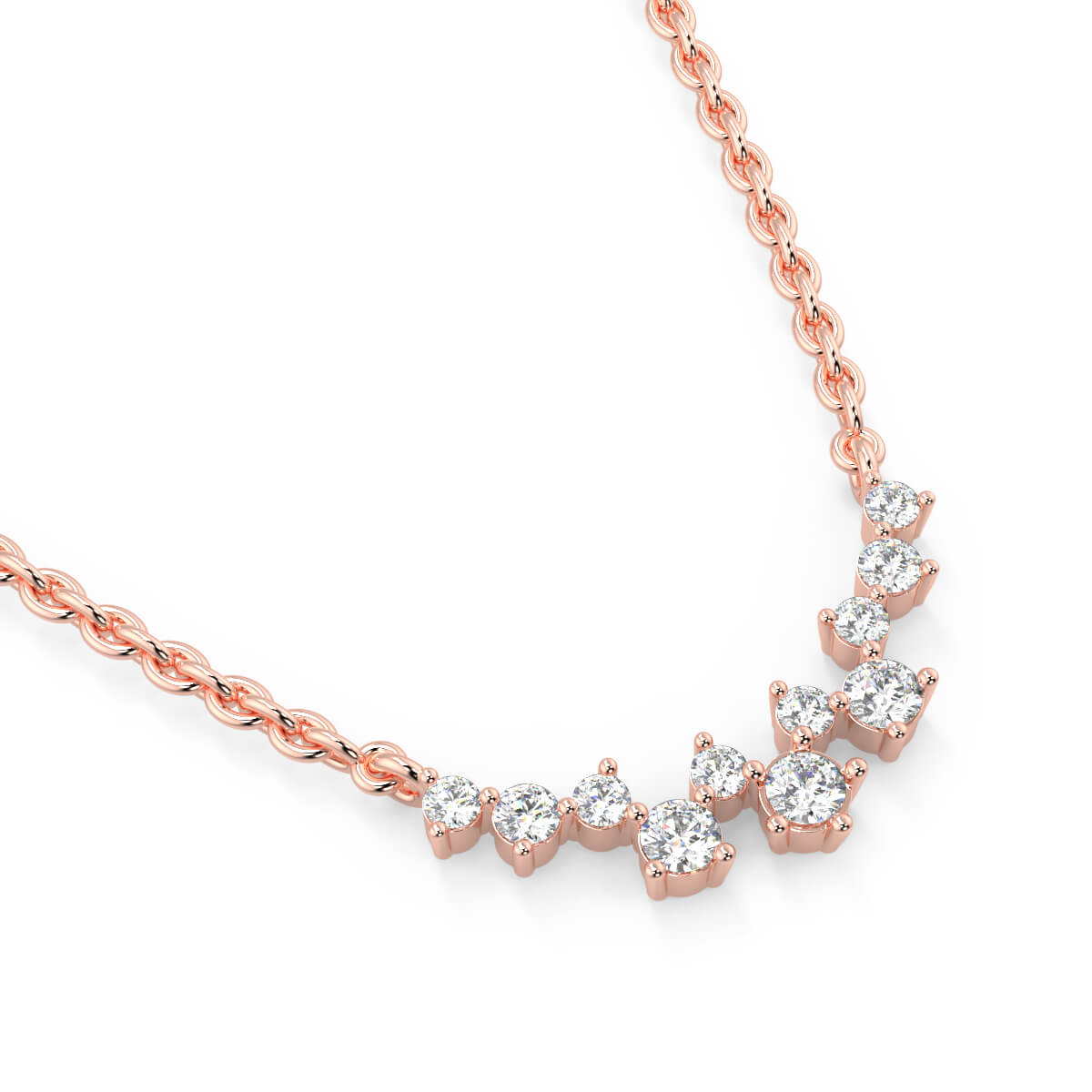 Serenade Diamond Necklace – 18k Rose Gold