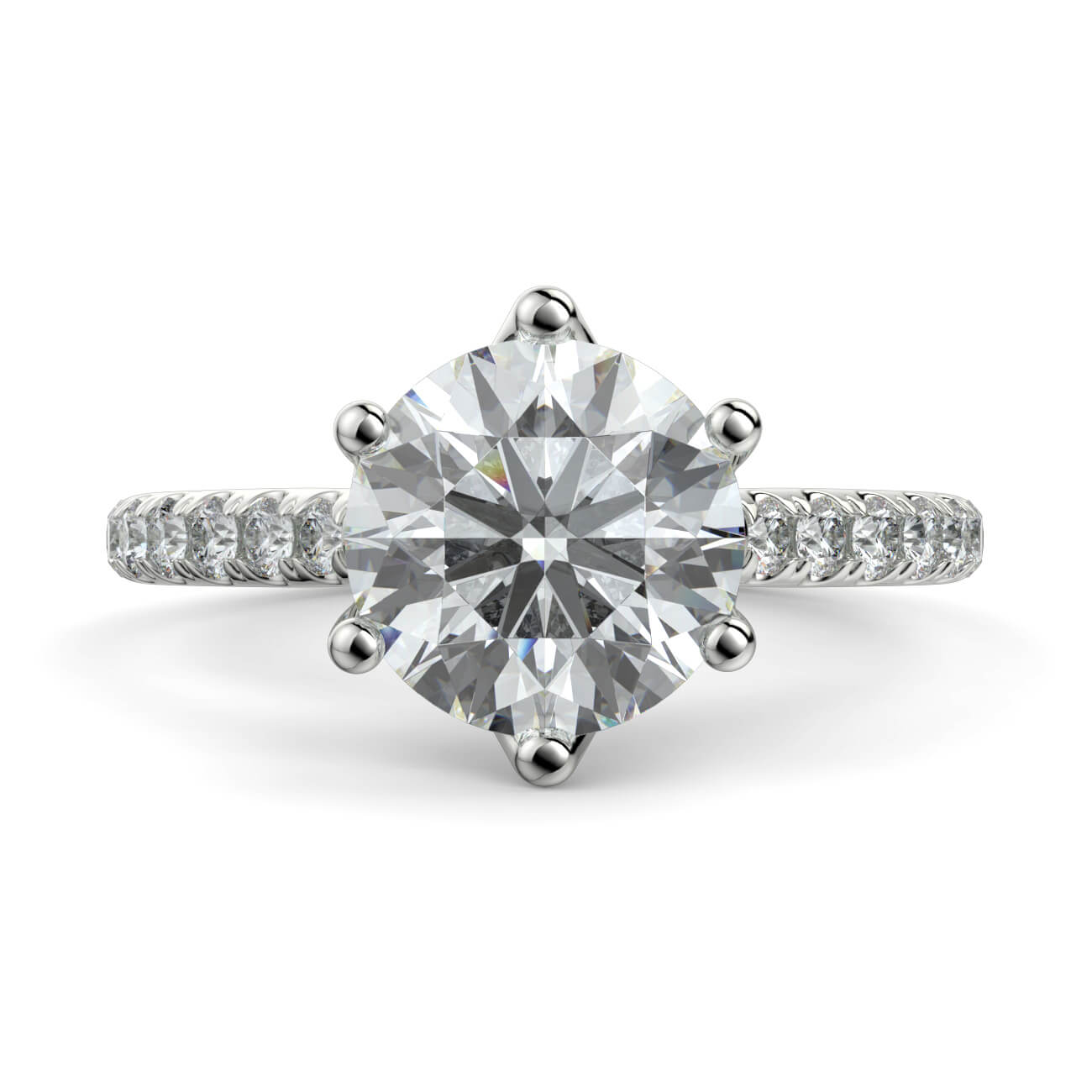 Tulip Basket Diamond Engagement Ring in Platinum – Australian Diamond Network