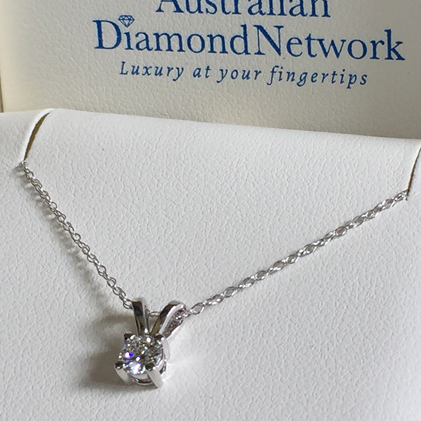 solitaire diamond pendant necklace - Australian Diamond Network