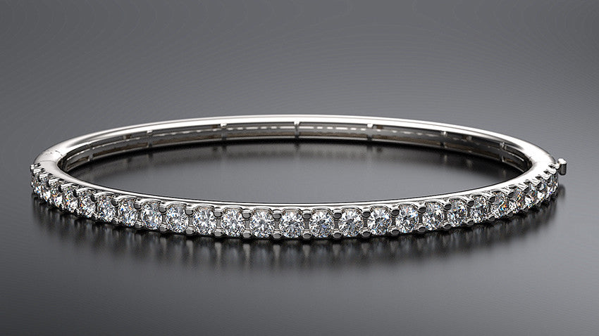3.00 carat white gold diamond bangle - Australian Diamond Network