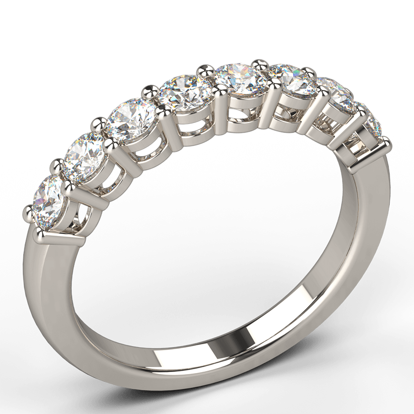 claw set diamond wedding ring in 18k gold basket setting - Australian Diamond Network