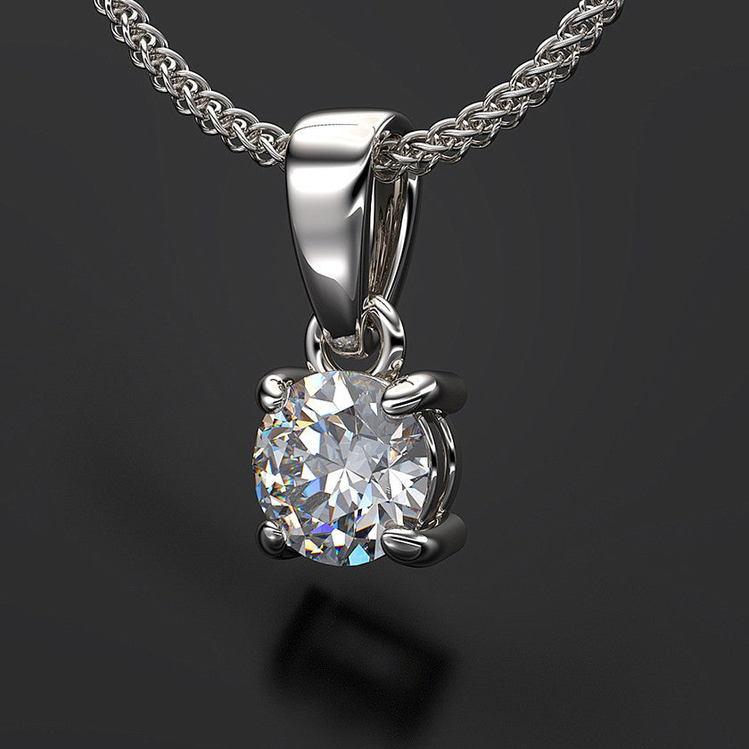 solitaire diamond pendant - Australian Diamond Network