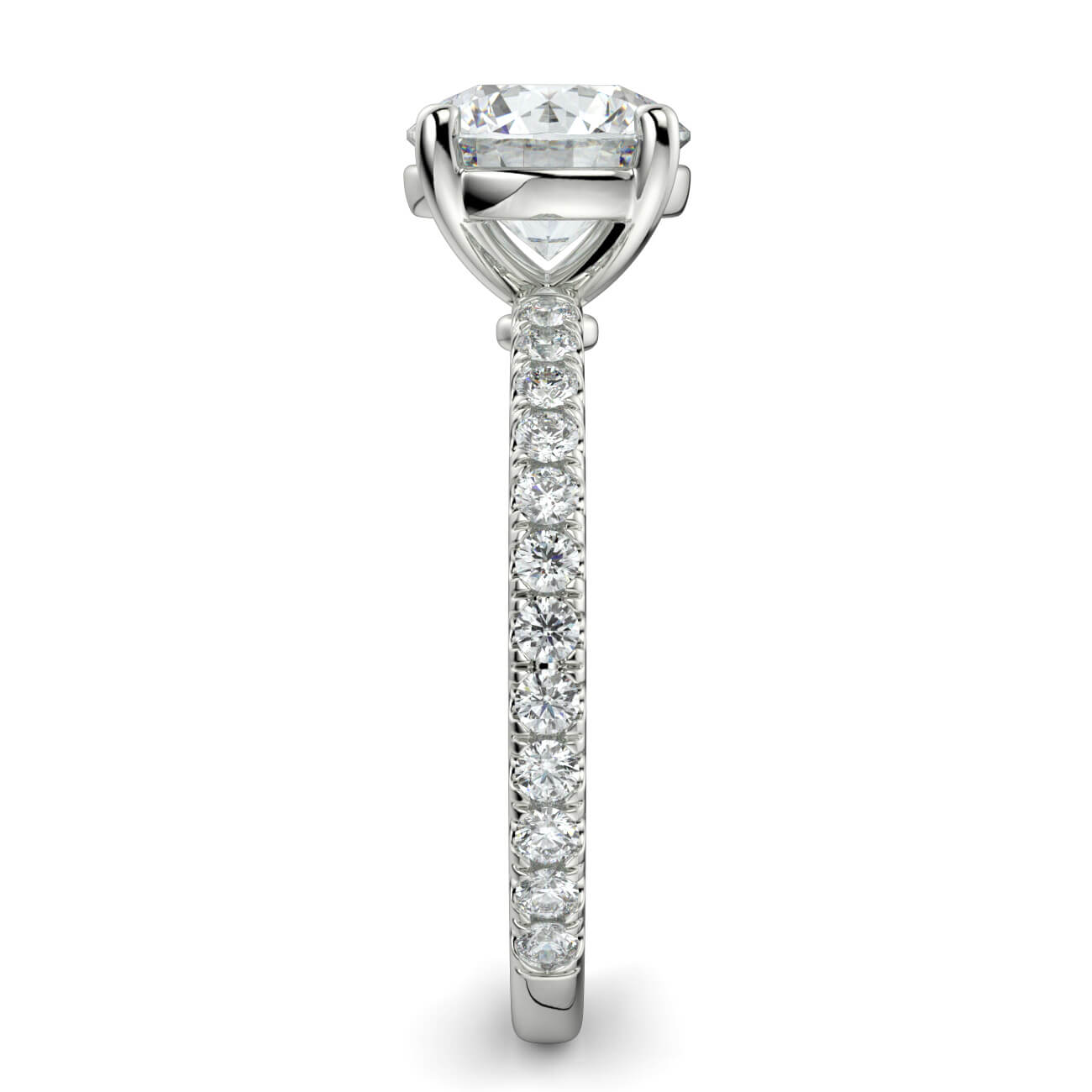 Delicate ‘Liat’ 4 Claw Diamond Engagement Ring in 18k White Gold – Australian Diamond Network