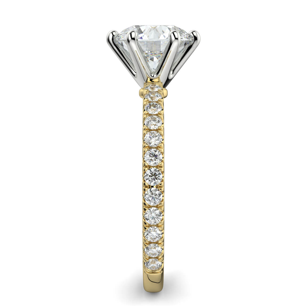 Delicate ‘Liat’ Diamond Engagement Ring in 18k Yellow and White Gold – Australian Diamond Network