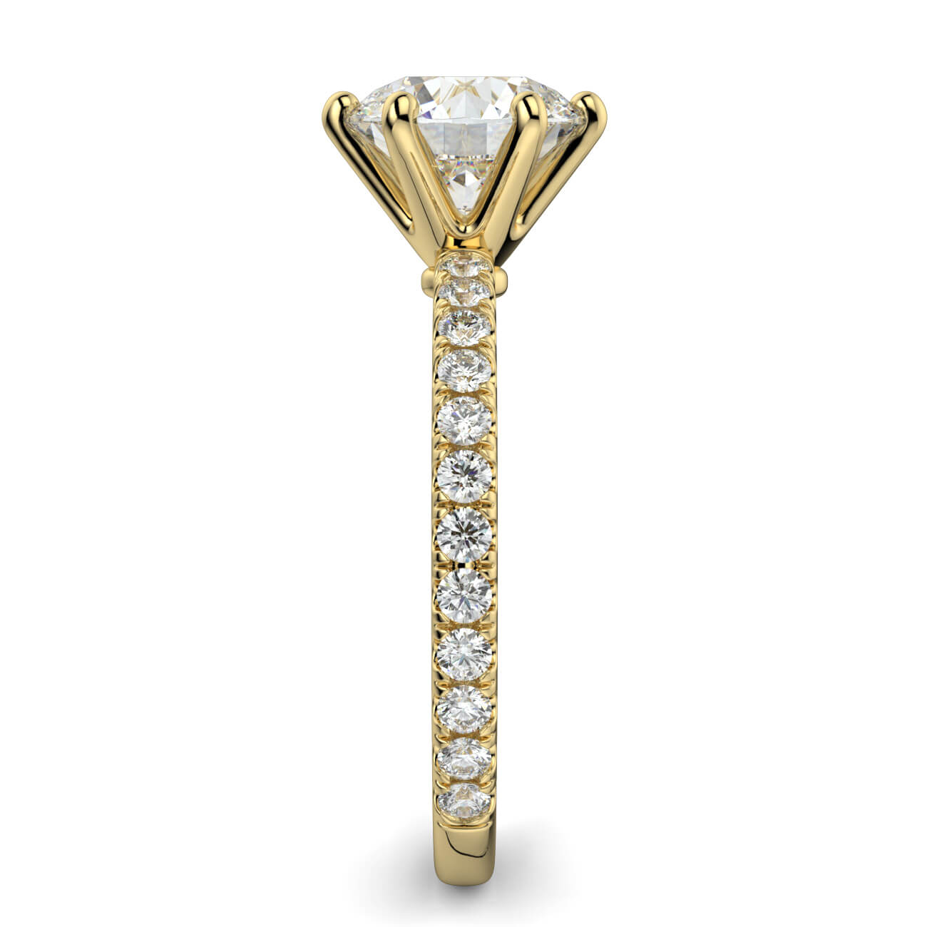 Delicate ‘Liat’ Diamond Engagement Ring in 18k Yellow Gold – Australian Diamond Network
