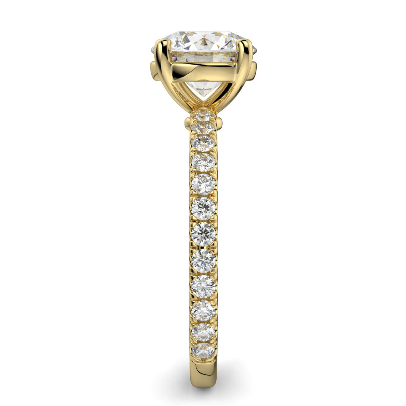 Delicate ‘Liat’ 4 Claw Diamond Engagement Ring in 18k Yellow Gold – Australian Diamond Network