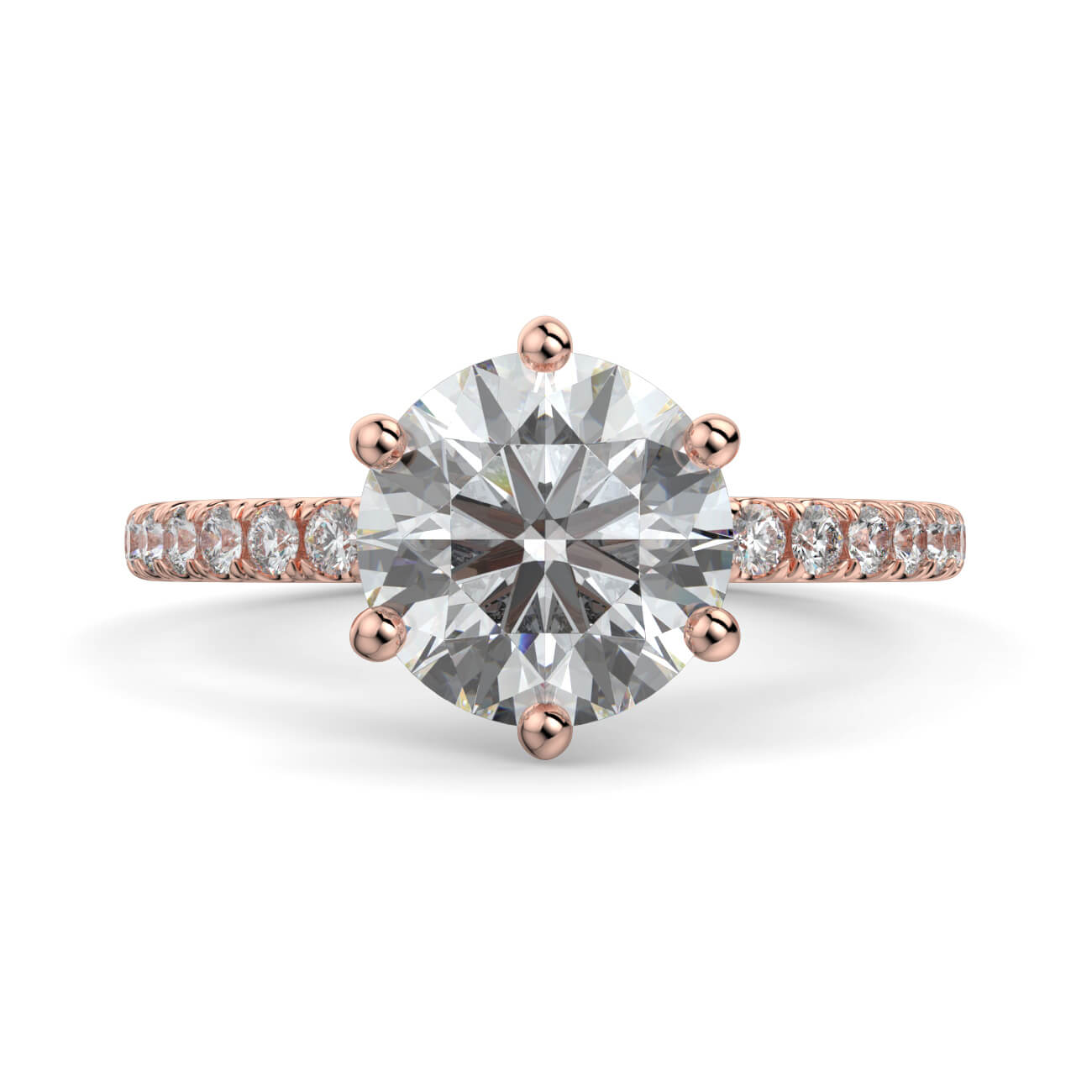 Delicate ‘Liat’ Diamond Engagement Ring in 18k Rose Gold – Australian Diamond Network