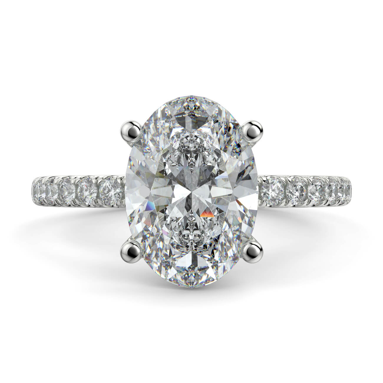 Delicate ‘Liat’ Oval Shape Diamond Engagement Ring in Platinum – Australian Diamond Network