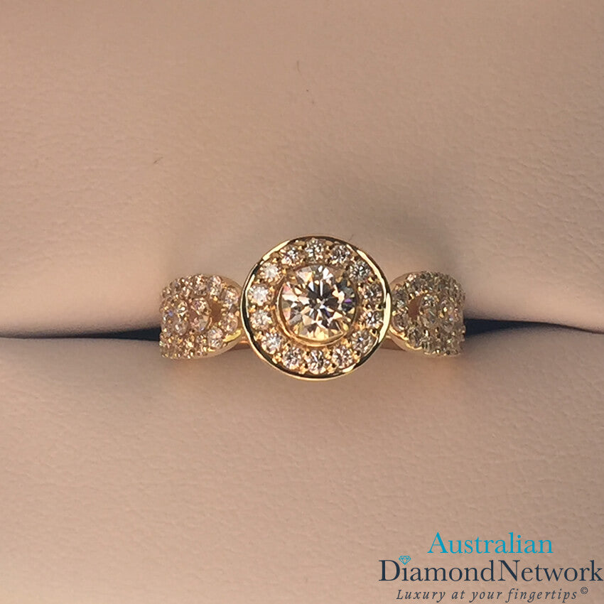 Diamond Dress Ring in 18k Yellow Gold - Australian Diamond Network