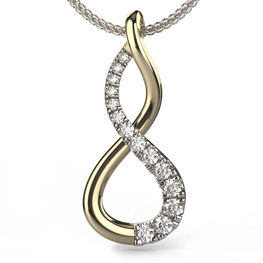 diamond interweave pendant necklace - Australian Diamond Network