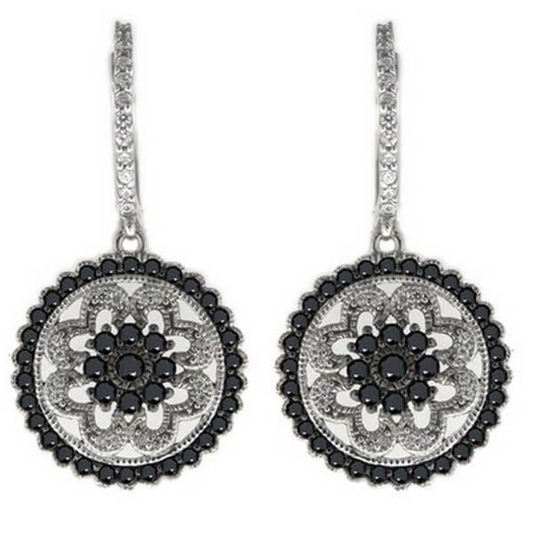 White and black diamond earrings - Australian Diamond Network