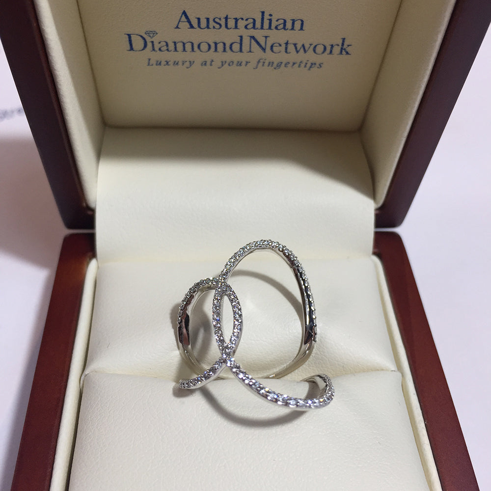 white gold and diamond dress ring Australian Diamond Network