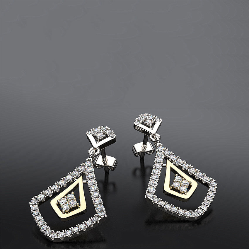 Art Deco Inspired Diamond Earrings - Australian Diamond Network