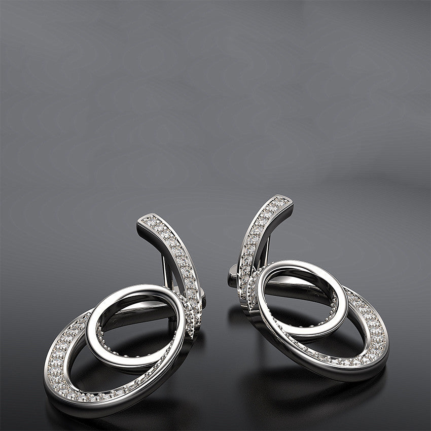 Golden Spiral Diamond Earrings - Australian Diamond Network