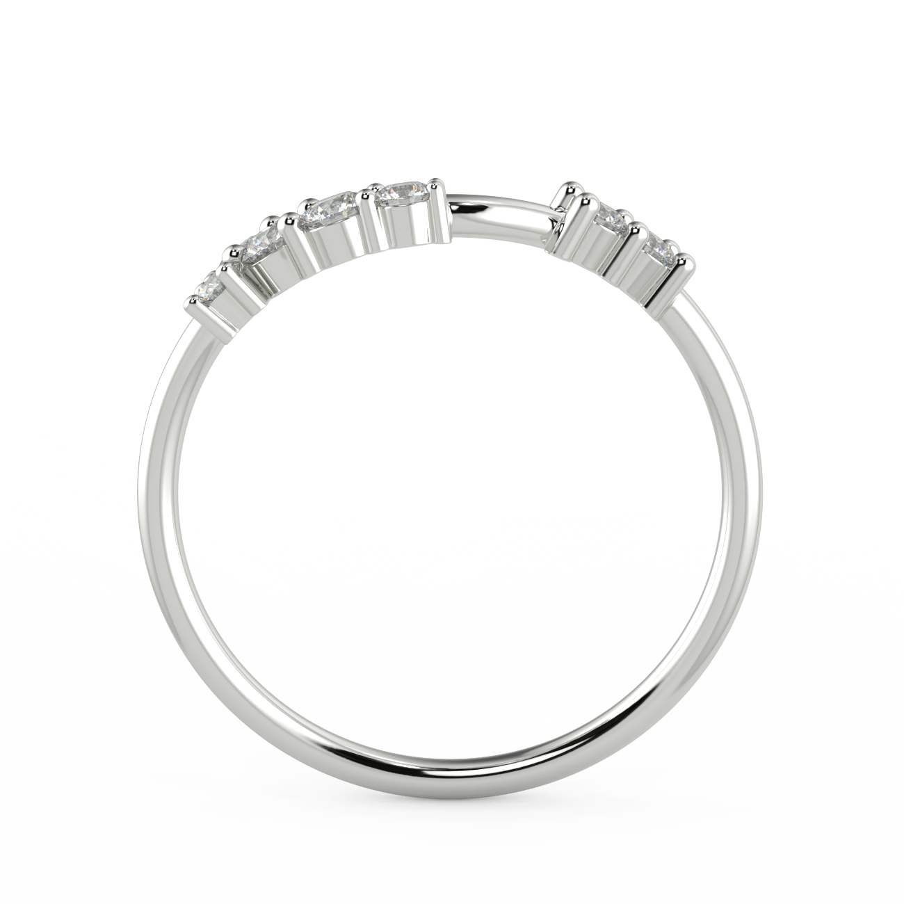 Elegantly Curved Diamond Wedding Ring - Australian Diamond Network