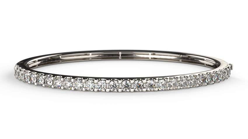 hinged diamond bangle 2 carat version - Australian Diamond Network