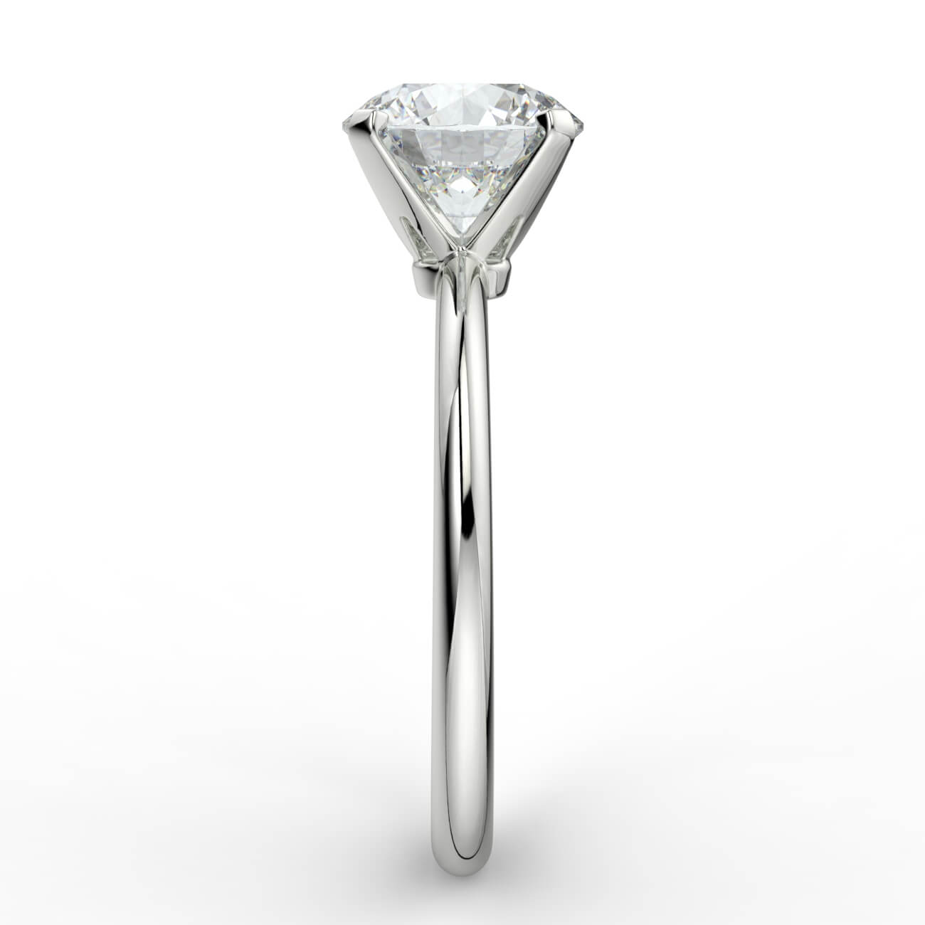 Knife-edge solitaire diamond engagement ring in white gold – Australian Diamond Network