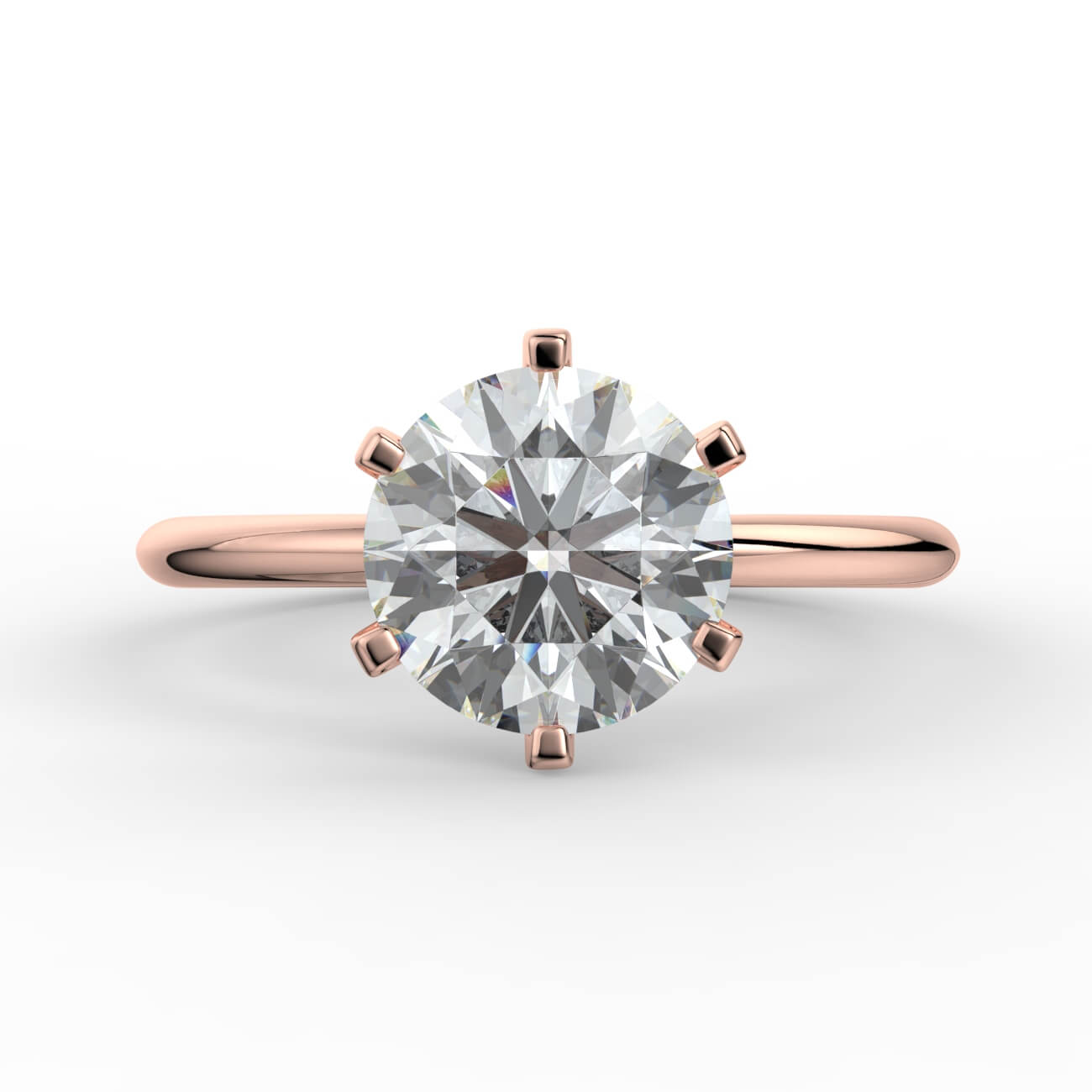 Knife-edge solitaire diamond engagement ring in rose gold – Australian Diamond Network