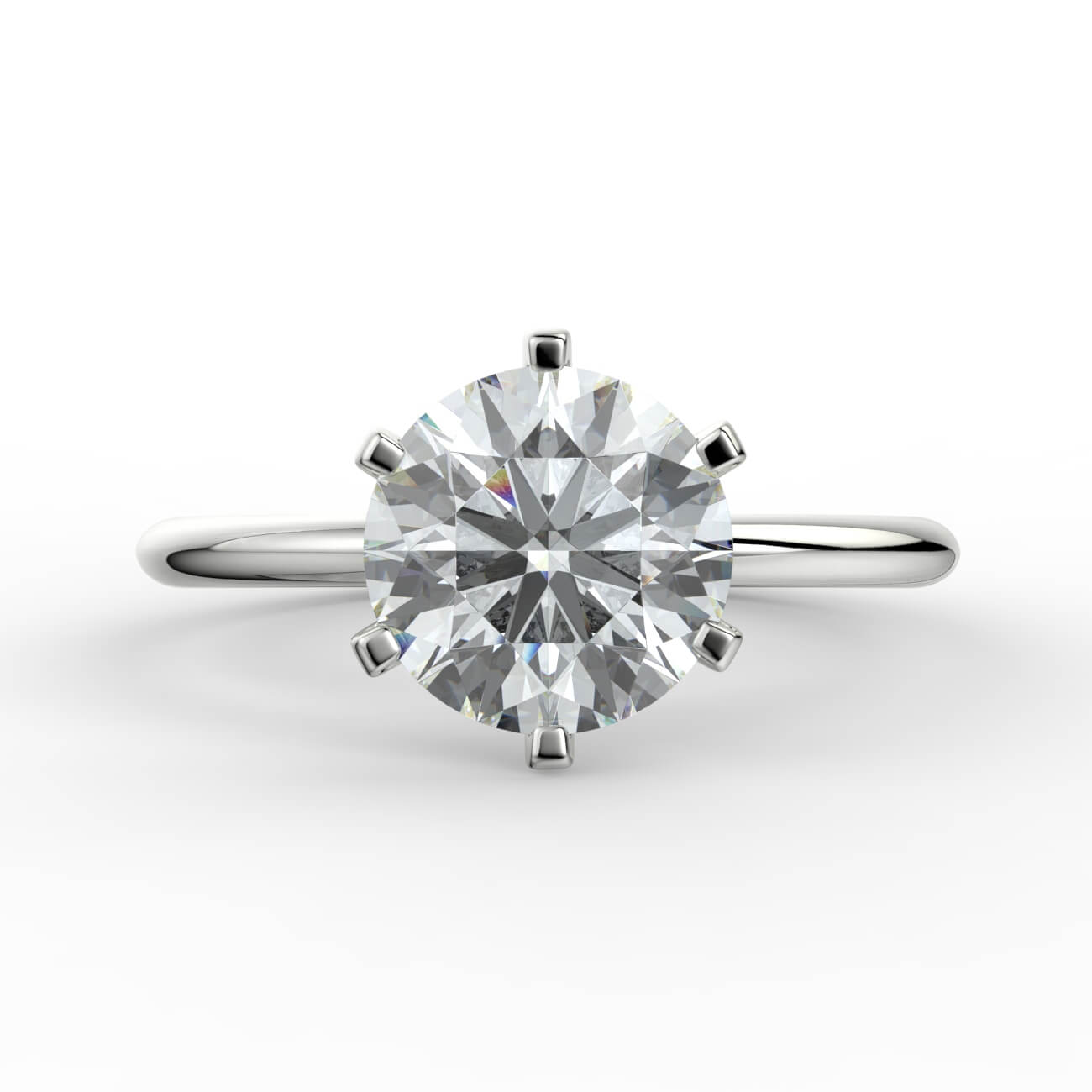 Knife-edge solitaire diamond engagement ring in platinum – Australian Diamond Network