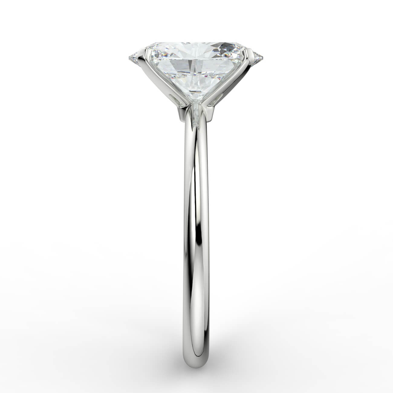 oval shape diamond solitaire ring in white gold - Australian Diamond Network