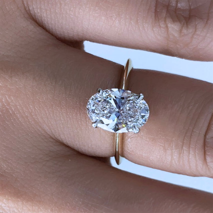 solitaire oval cut diamond ring - Australian Diamond Network