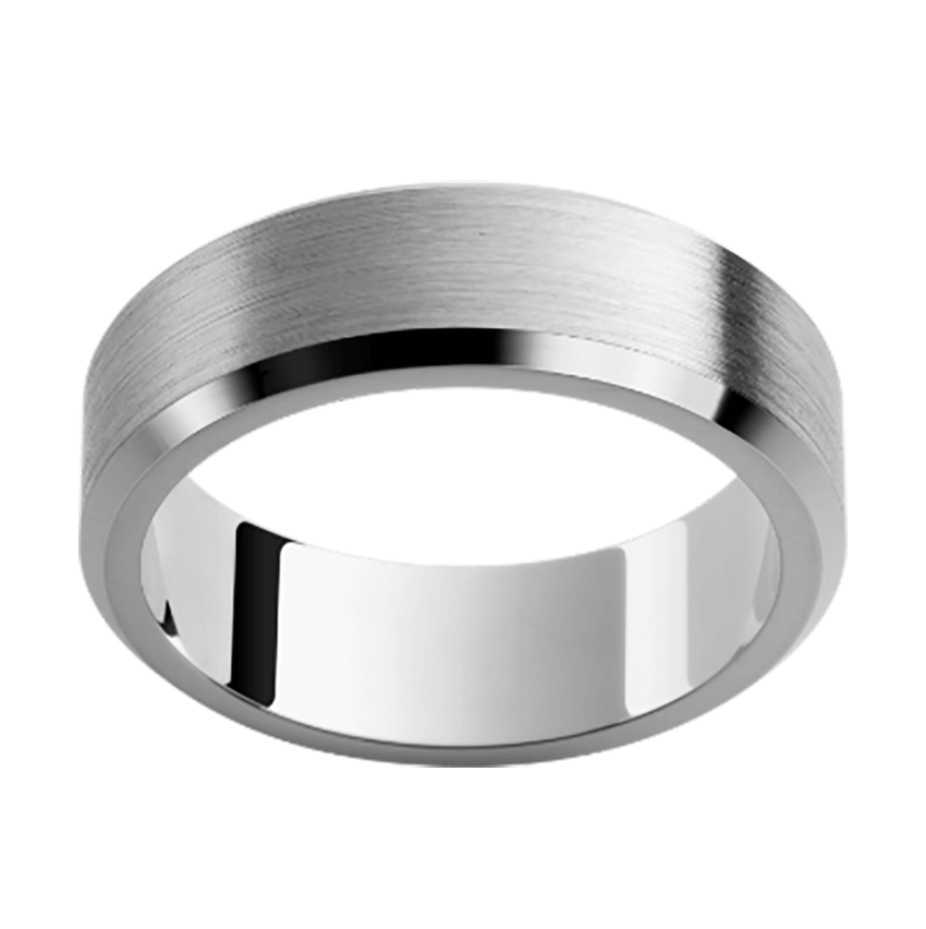 Platinum Mens Brushed Wedding Ring – Australian Diamond Network