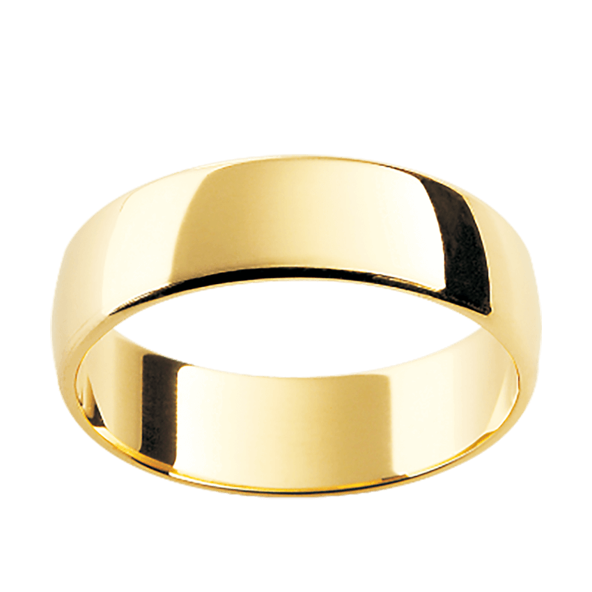 Yellow Gold Comfort Fit Mens Wedding Ring – Australian Diamond Network