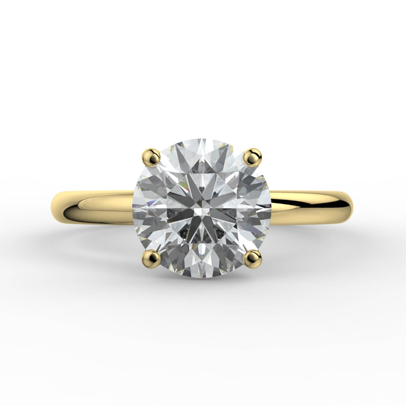 Solitaire diamond engagement ring in yellow gold – Australian Diamond Network