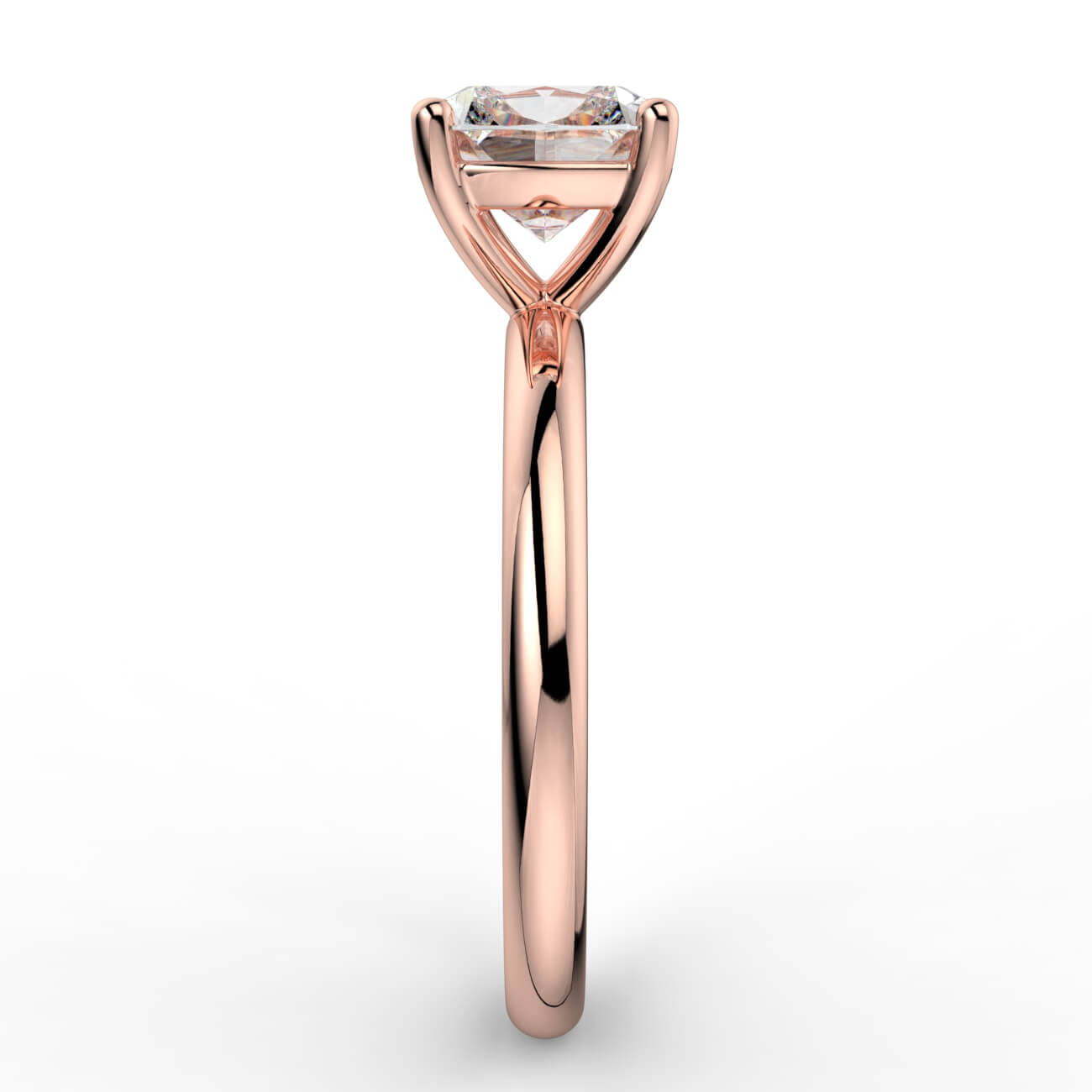 Solitaire cushion cut diamond engagement ring in rose gold – Australian Diamond Network