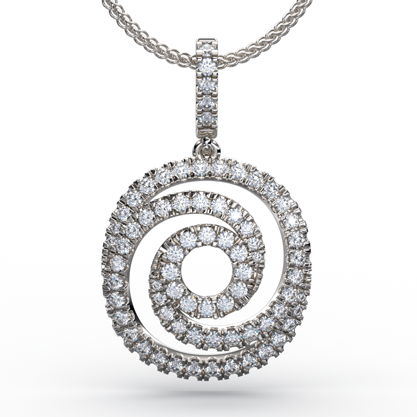 origo diamond pendant necklace white gold - Australian Diamond Network
