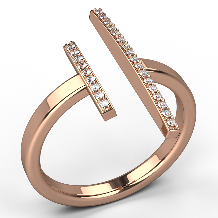 Parallel Bar Diamond Dress Ring - Australian Diamond Network