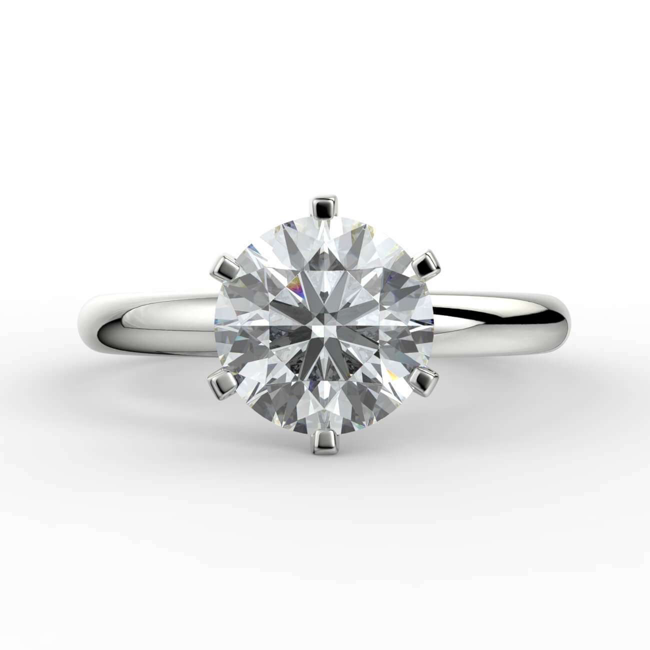Solitaire diamond engagement ring in white gold – Australian Diamond Network