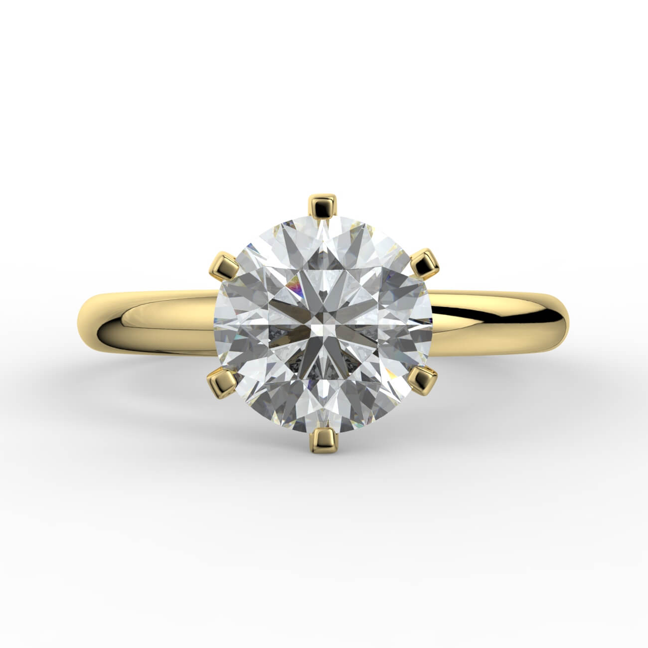 Solitaire diamond engagement ring in yellow gold – Australian Diamond Network