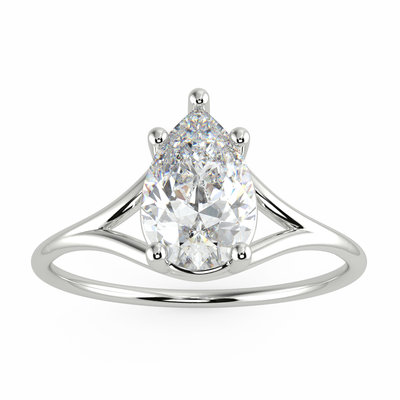 Precious Pear Shape Solitaire Engagement Ring - Australian Diamond Network