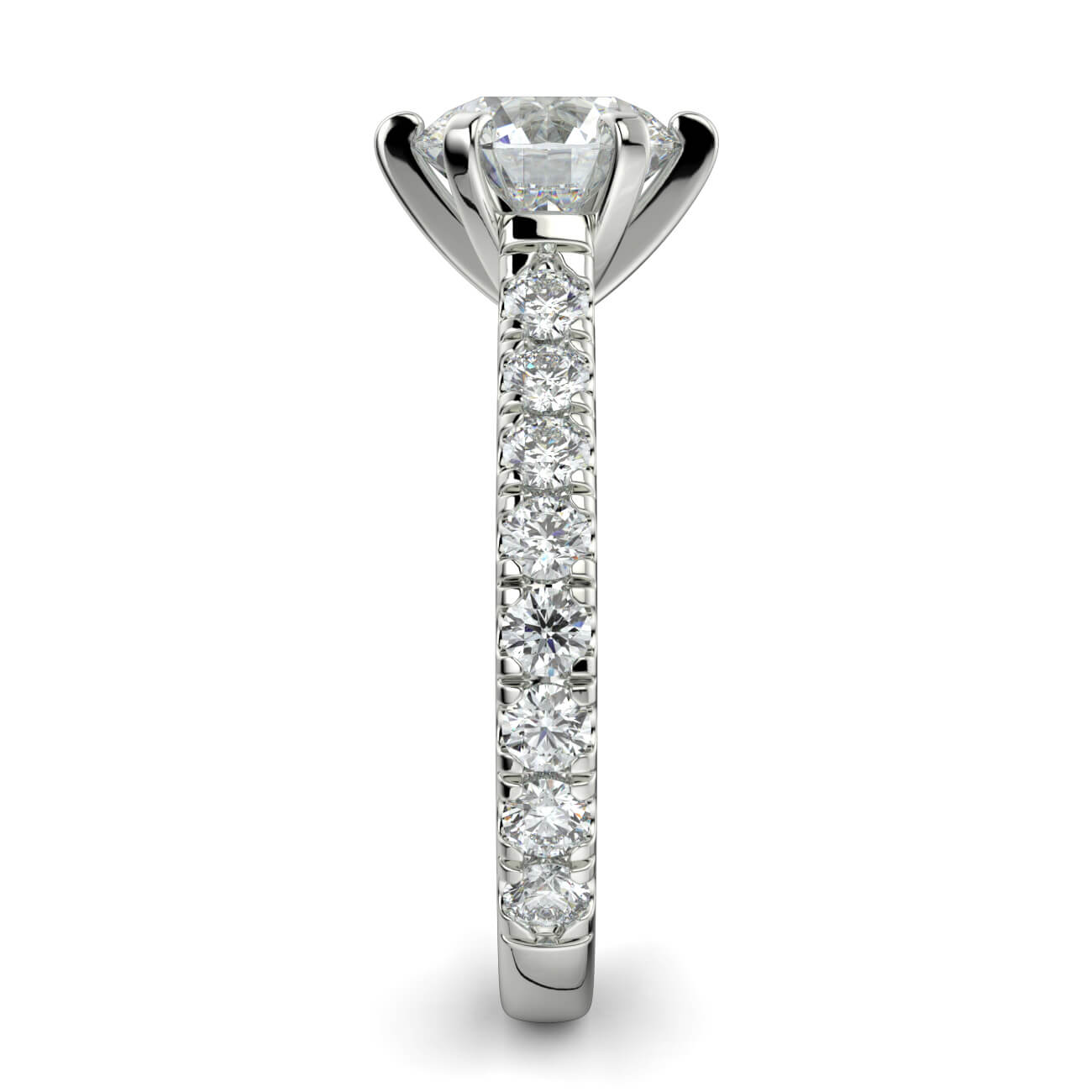 Round Brilliant Cut Diamond Engagement Ring In White Gold – Australian Diamond Network