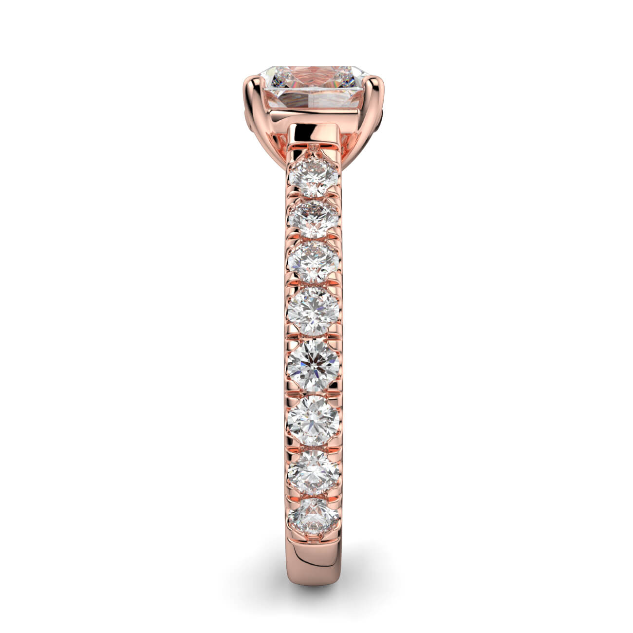 Prestige Cushion Cut Diamond Engagement Ring In 18k Rose Gold – Australian Diamond Network