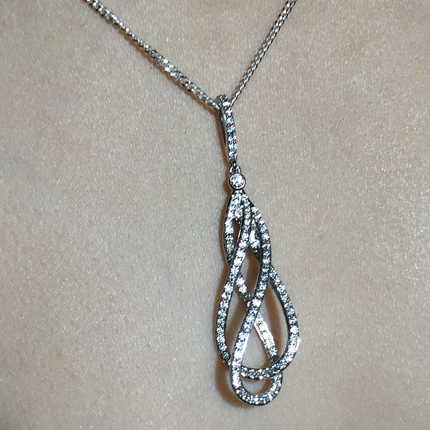 diamond pendant necklace white gold Australian Diamond Network