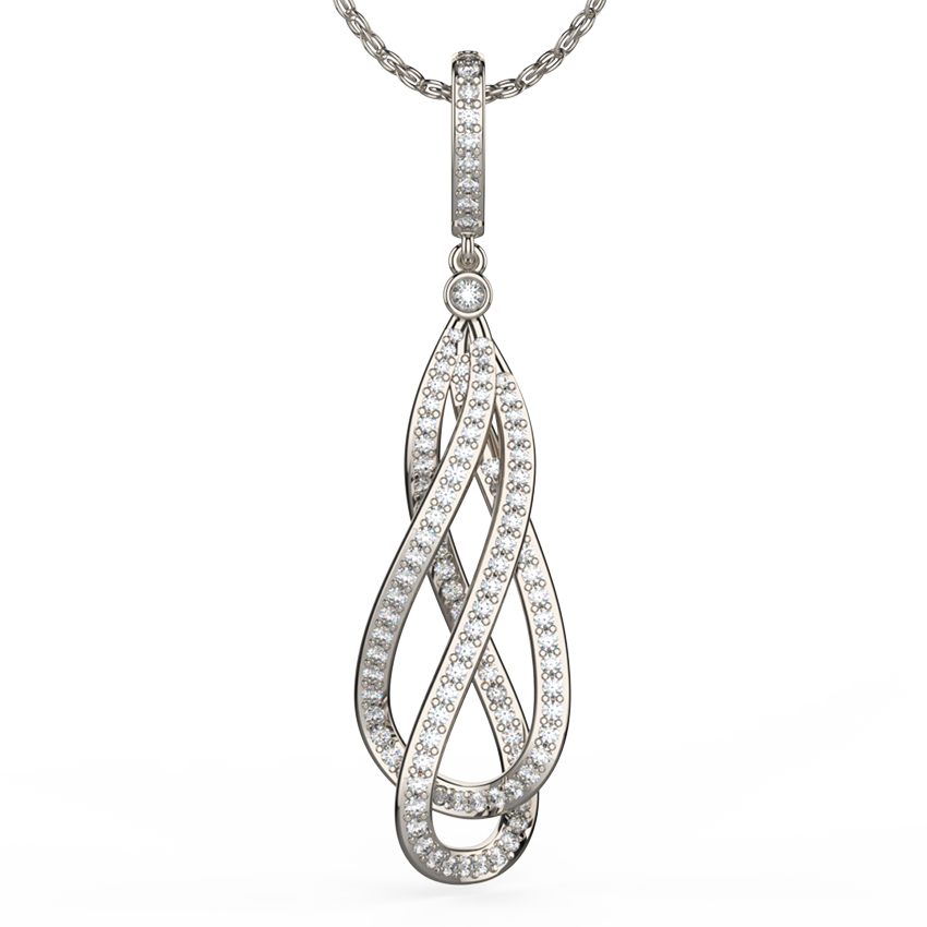 prestige intertwined diamond pendant necklace - Australian Diamond Network